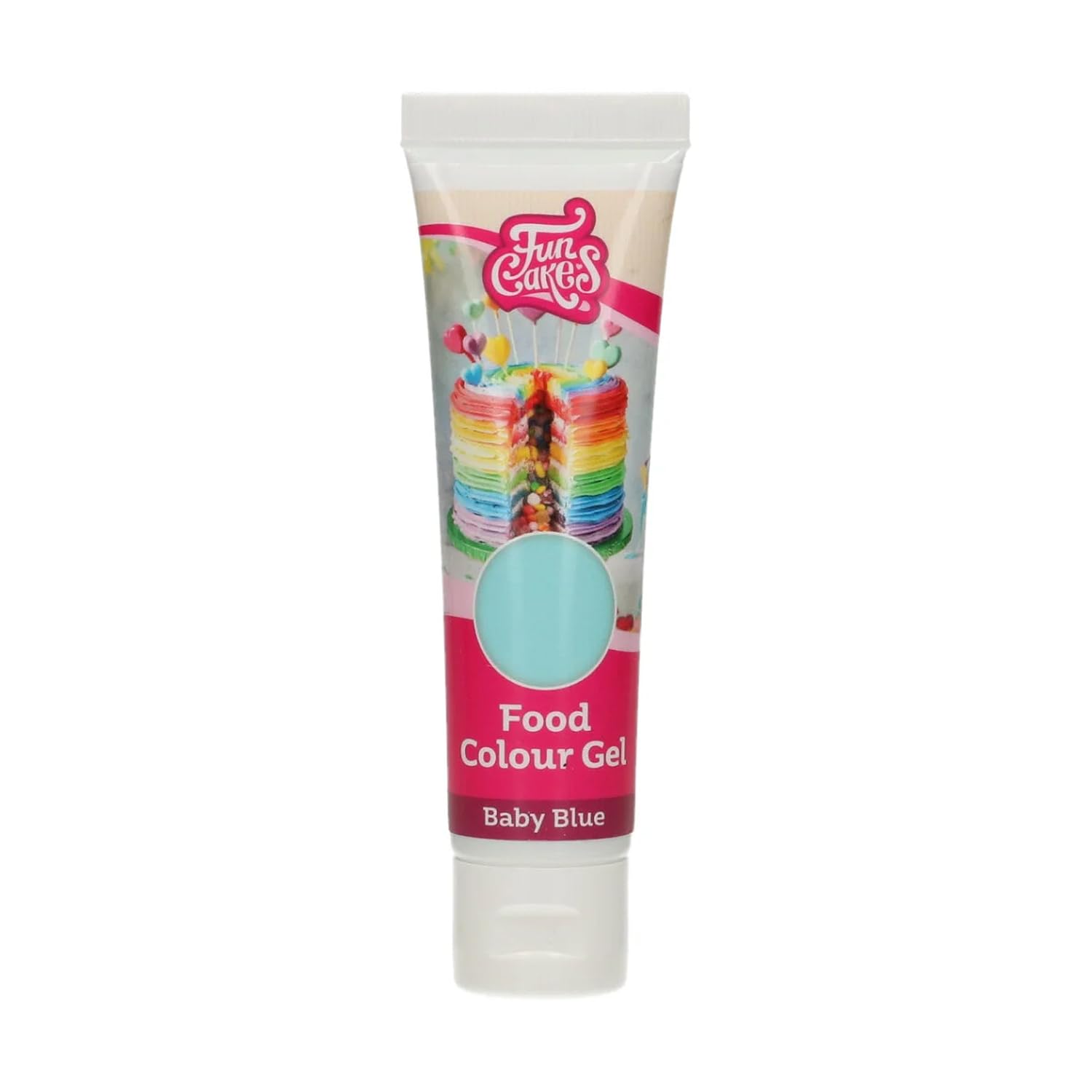 FunCakes Food Colour Gel Baby Blue: Highly Concentrated Food Colouring for Batter, Cream, Fondant, Marzipan, Dough. Single Drips to Create Vibrant Colours. Halal. 30 g.
