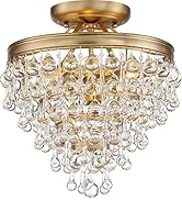 Crystorama Calypso 12" Wide Vibrant Gold Semi-Flush Convertible
