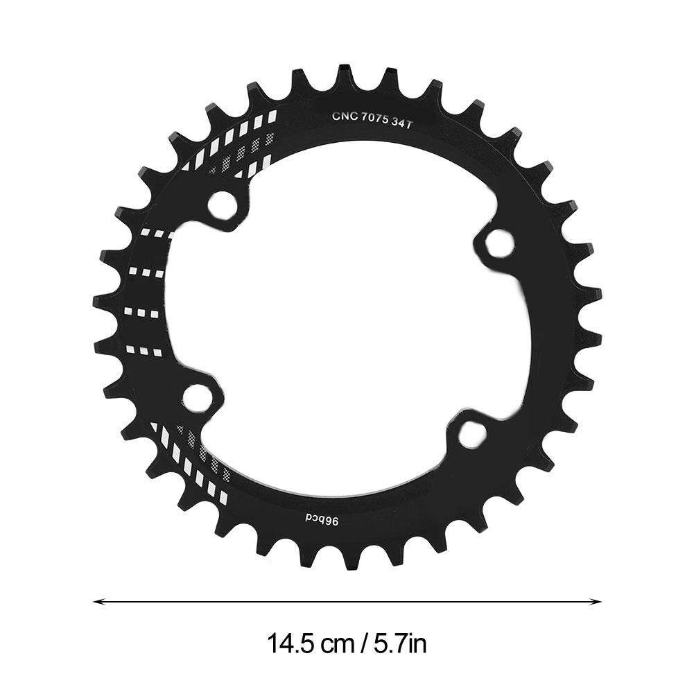 Keenso Taca rowerowa, pierścienie łańcuchowe ze stopu aluminium 32/34/36 / 38T BCD 96 mm do korb rowerowych