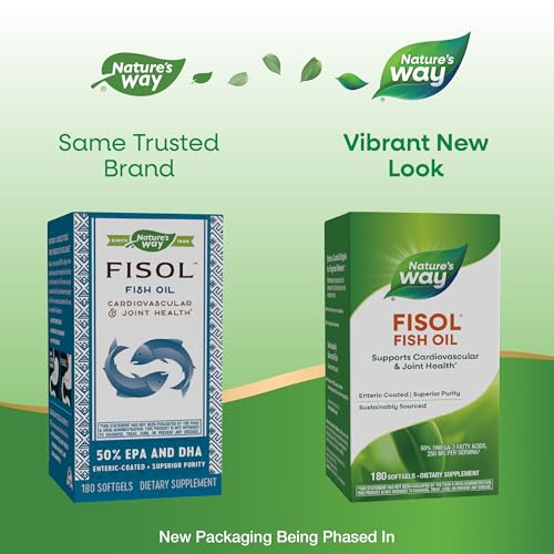 Nature's Way Fisol Fish Oil Softgels, Mega Potency Omega-3s, 180 ct - image 2