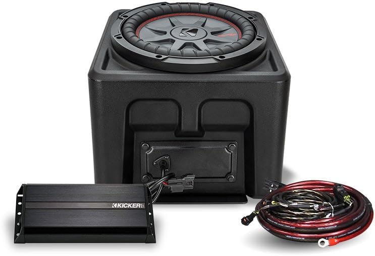 SSV Works 2018-2024 Polaris® Ranger XP1000 10" Subwoofer Add-On Kit for Ride Command - Loaded w/Kicker® CompRT Subwoofer & 750 watt 1-Channel Amplifier | Plug-&-Play RG4-1KRC