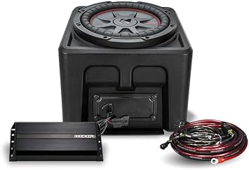 SSV Works 2018-2024 Polaris Ranger XP1000 10" Subwoofer Add-On Kit for Ride Command - Loaded w/Kicker CompRT Subwoofer & 750 watt 1-Channel Amplifier | Plug-&-Play RG4-1KRC