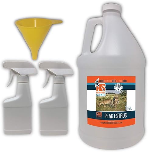 Miniatura 7 de Nationwide Scents Peak Estrus - Aroma de orina de ciervo para cazar - Atractor Doe Pee Buck para ciervos de cola - Señuelo de venado con aroma a
