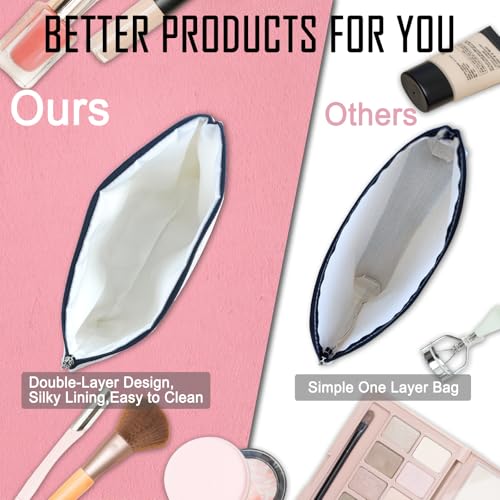 Letter A-Z Initial Personalized Makeup Bags, Birthday Gifts for Women, Monogrammed Gifts for Women Mom Sister Best Friend Bride Bridesmaid, Mothers Day, Christmas, Small Travel Cosmetic Bag (A)4