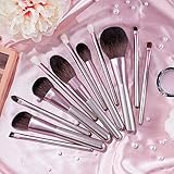 Makeup Brushes 12 Pcs Makeup Kit,Foundation Powder Brush Eyeshadow Brush Concealers Blush Face Make up Brushes Set(Rose Gold,12Pcs)