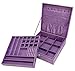 Sodynee Purple Two-Layer Lint Jewelry Box Organizer Display Storage Case with Lock