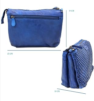 Zerimar Braided Shoulder Bag for Women | Genuine Leather Bag with 7 Pockets and Zip Closure | Removable and Adjustable Shoulder Bag | Made in Spain | Women's Leather Handbags