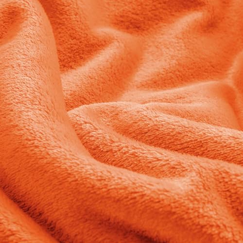 Image of BEDELITE Big Fleece Blanket - 120 inch x 120 inch (10' x 10'), Super Soft Fluffy Fuzzy Oversized King Blanket for Bed, Couch, Sofa, Camping, Fits Whole Family, Orange