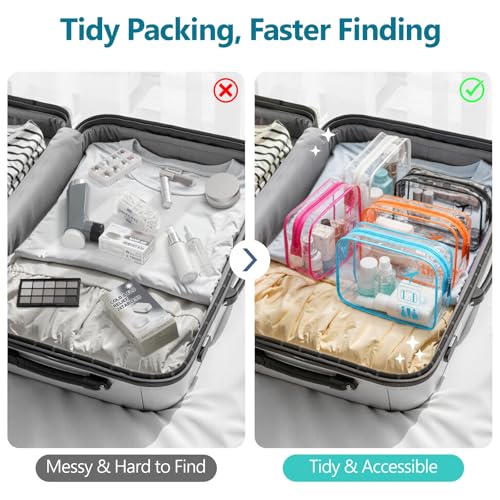 F-color TSA Approved 5-Pack Toiletry Bag