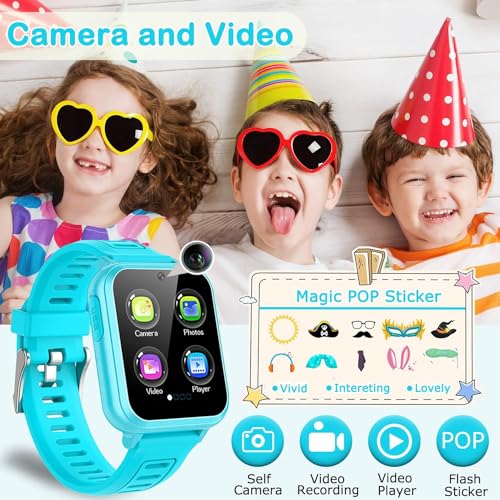 Image of Cosjoype Kids Smart Watches Girls Boys HD Touchscreen Kids Watch with 24 Puzzle Games Camera Music Player Flashlight Alarm Clock Calculator 12 /24hr Girls Watch Gift for 4-12 Year Old Boys