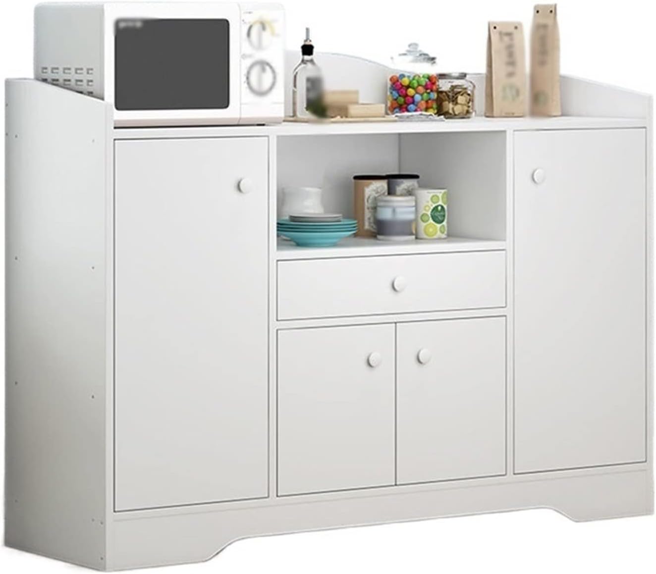 Pantry Cabinets Cupboard Storage Sideboard Sideboard Cabinet Wall Storage Cabinet Home Tea Cabinet Kitchen High Cabinet Storage Cabinet Buffet Cabinet (Color : 1, Size : 110x30x83cm) (B 100x30x81cm)
