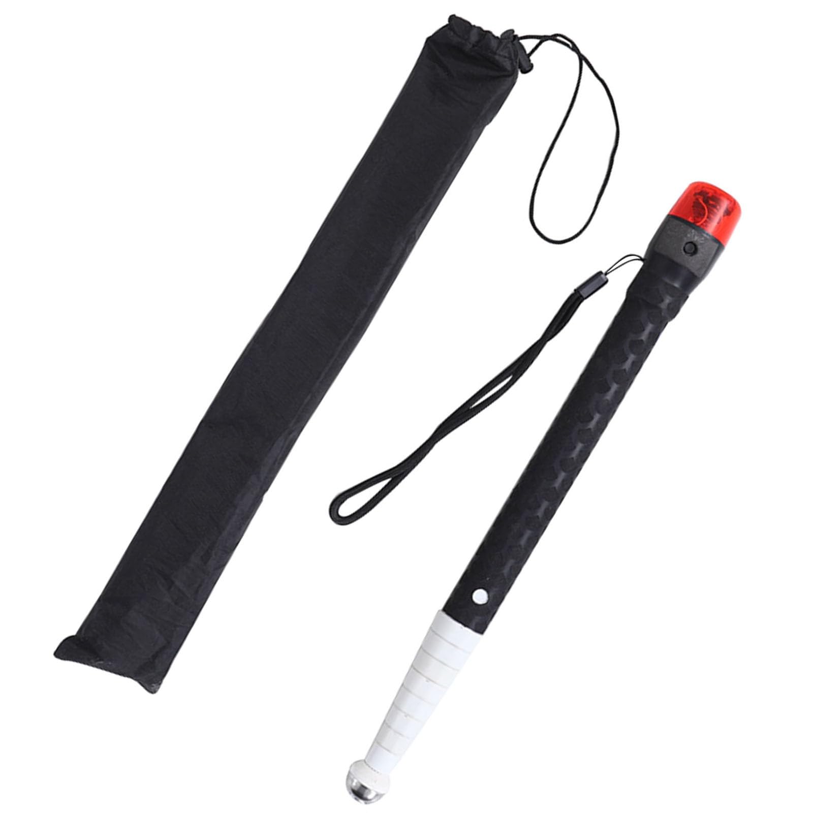 Bastón telescópico para ciegos - bastón plegable de aleación de titanio para personas con discapacidad visual, advertencia de luz roja con sonido(A,118cm/46.5in)