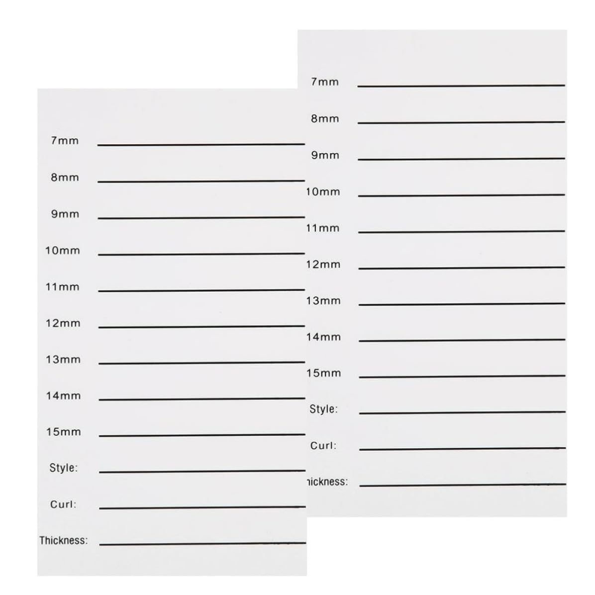 Eyelashes to Extension White Acrylic Lightweight Eyelash Board 2pcs Smooth Surface Grafting Scale Plate Use Easy at Home
