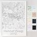 Mapdify Hennef (Sieg) personalisiertes Stadtposter, dein Lieblingsort als Wandposter, Karte deiner Stadt, personalisiertes Andenken an Hennef (Sieg) – Stil: Pure