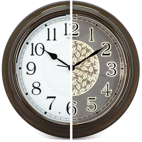 OCEST 15 Inch Luminous Outdoor Clock Cover