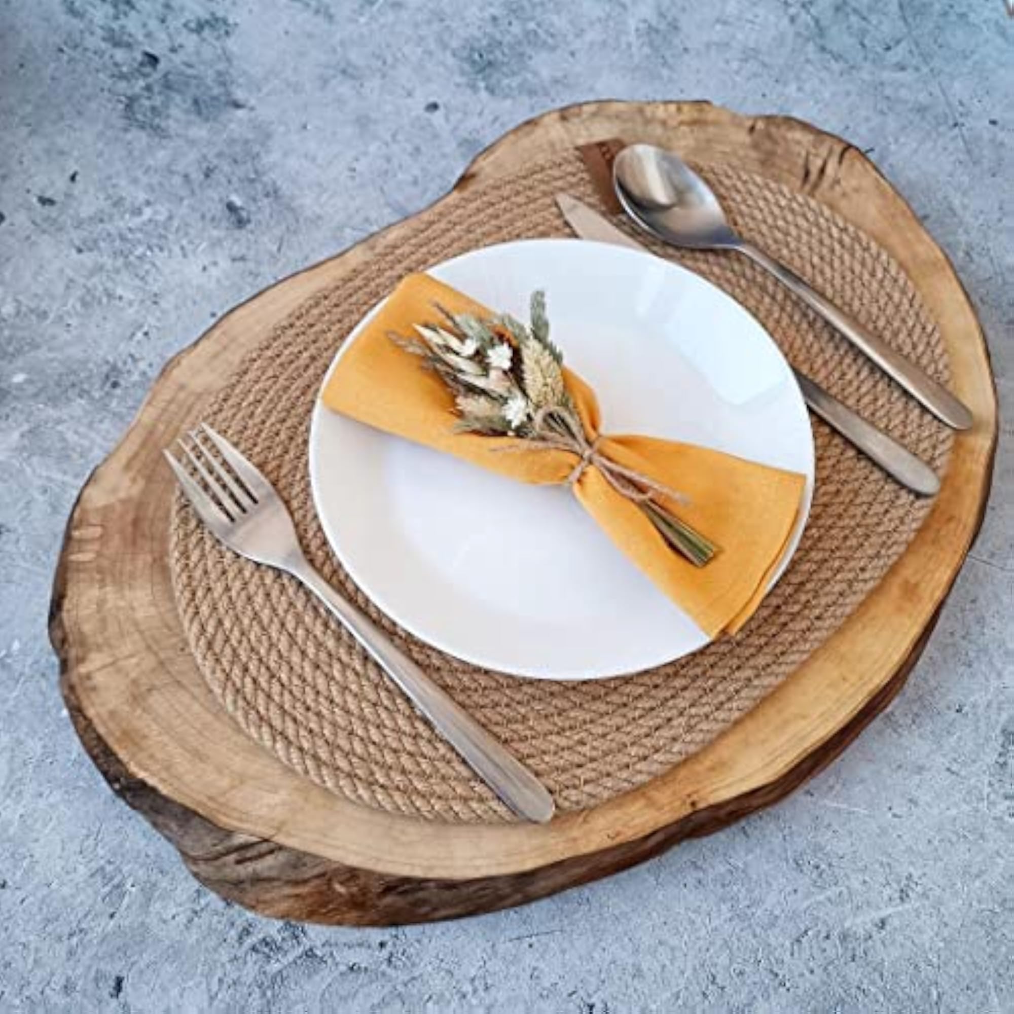 Rope Round Placements Tableware Pad
