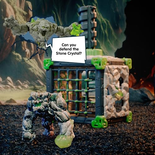 Image of schleich Eldrador Creatures - 28 PC BattleCave Stone Smasher Playset for Boys and Girls - Kids Ages 7+ | 42734