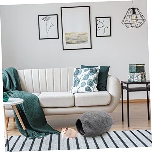 CORHAD boca de peixe feltro maca de gato caverna de gato de lã caverna quente de gato a casa canis p