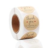 YOGET 1.5'' Thank You for Supporting Our Small Business, Kraft Paper Thank You Stickers, 500 Labels Per Roll