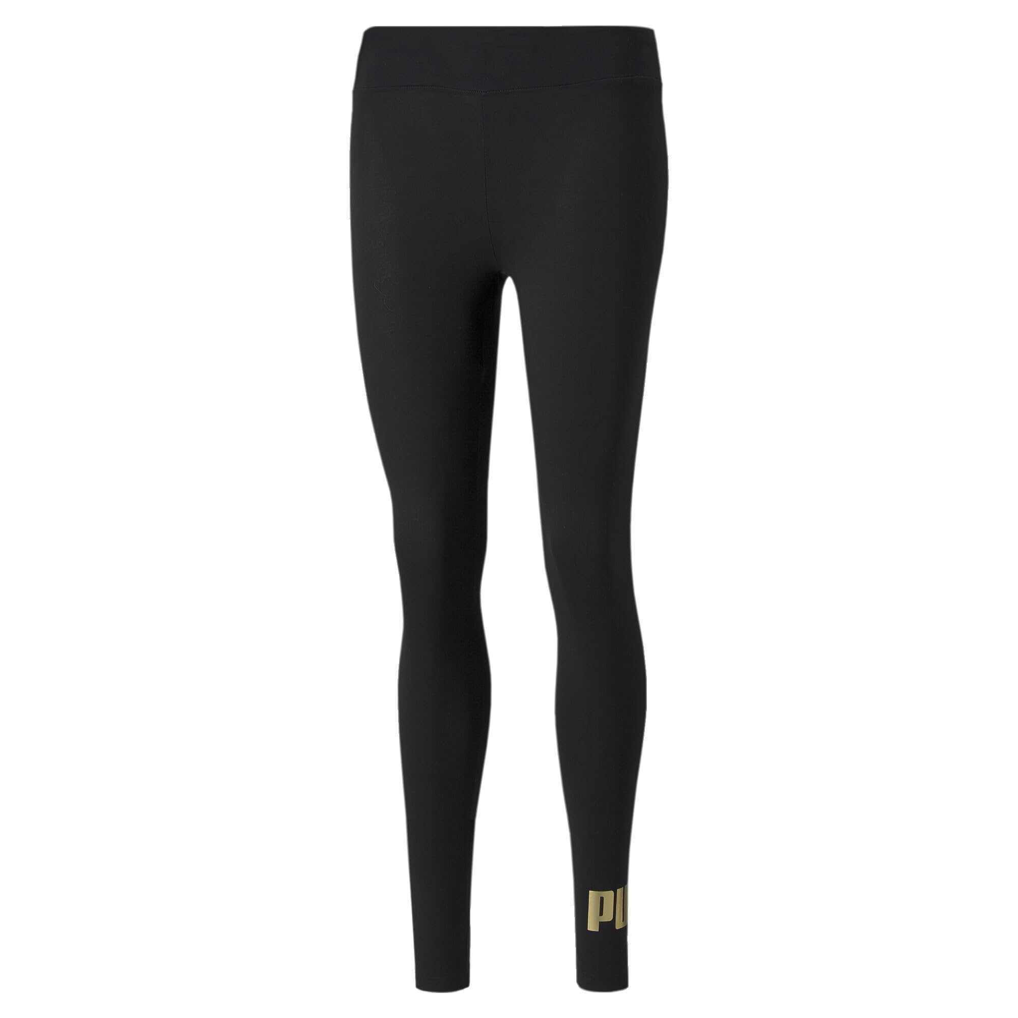 PUMA ESS+ Metallic Leggings mallas mujer con logotipo oro de algodon 7
