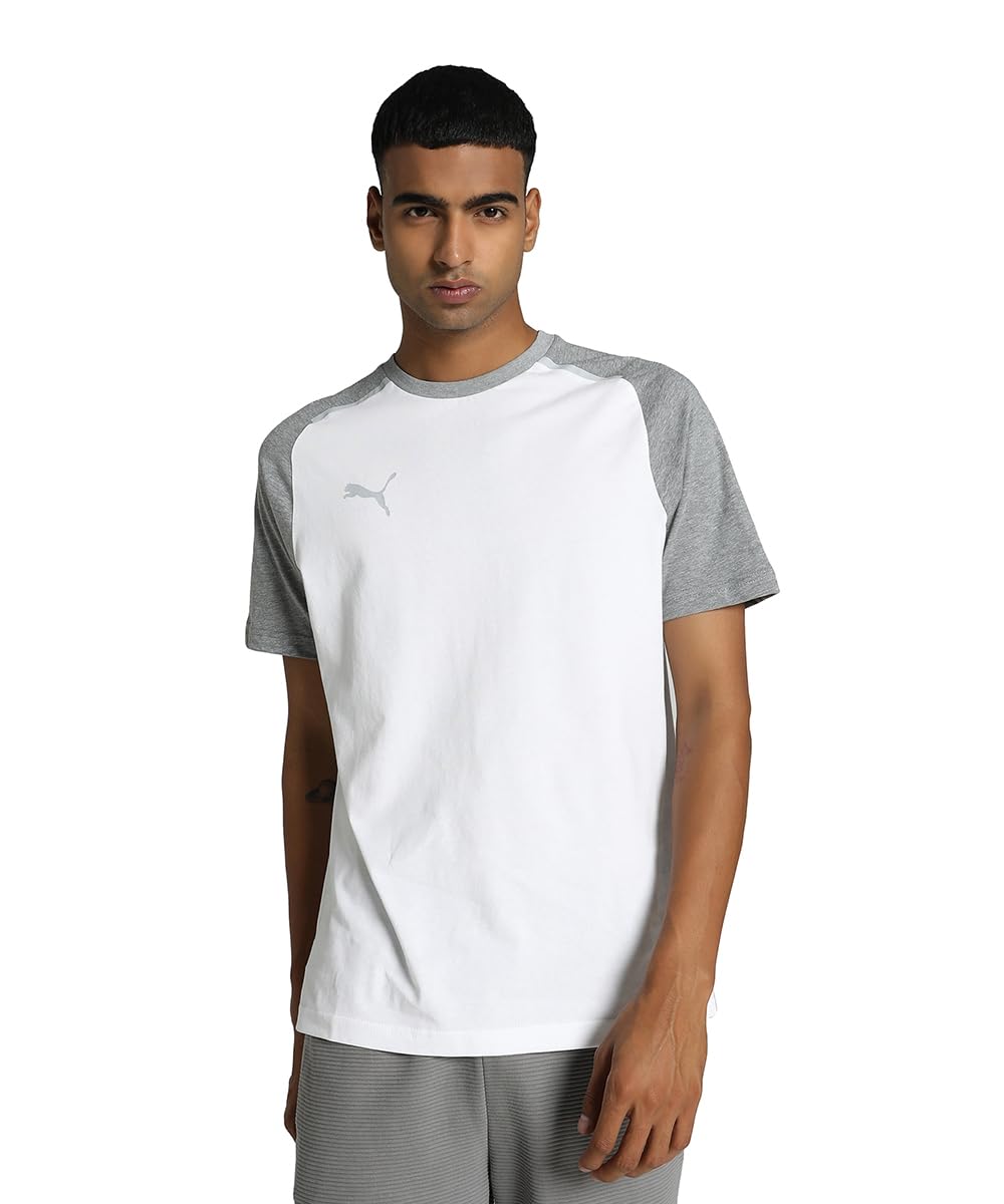 PUMA Men's Teamcup Casuals Tee, Puma White, XL UK