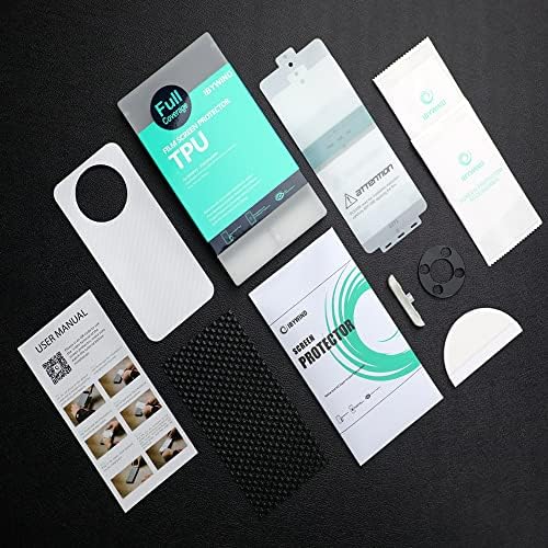 Ibywind Screen Protector For Honor Magic4 Lite 5G(6.81 Inches),with 2Pcs Flexible TPU Film,1Pc Camera Lens Protector,1Pc Backing Carbon Fiber Film [Fingerprint Reader,Easy to install]