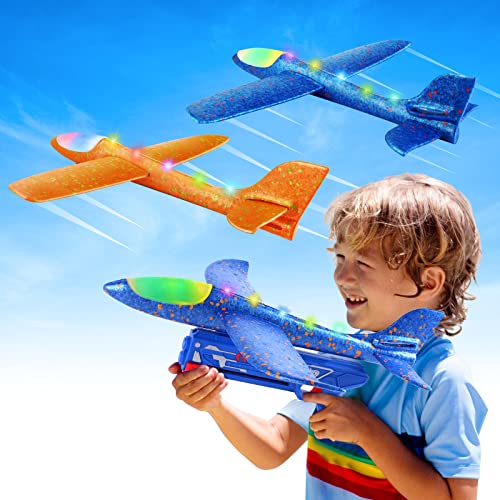 2 Pack Airplane Launcher Toys, 17.5β LED Foam Airplane for Kids, 2 Flight Modes Glider Flying Catapult Plane Boy Toys, Outdoor Airplane Flying Toy Gifts for 4 5 6 7 8 9 10 12 Year Old Boys Girls 2 Pack Airplane Launcher Toys, 17.5β LED Foam Airplane for Kids, 2 Flight Modes Glider Flying Catapult Plane Boy Toys, Outdoor Airplane Flying Toy Gifts for 4 5 6 7 8 9 10 12 Year Old Boys Girls