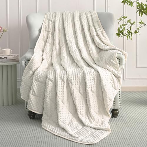 Image of Mr. Sandman Cooling Weighted Blanket for Adults, Queen Size 15 lbs, 60″x80″