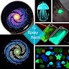10 Color Glow In The Dark Pigment Powder with UV Lamp - Epoxy Resin Luminous Powder for Slime Kit,Skin Safe Long Lasting Self Glowing Dye for DIY Nail Art,Acrylic Paint,Fine Art, 0.7oz Each(Total 7oz) #2