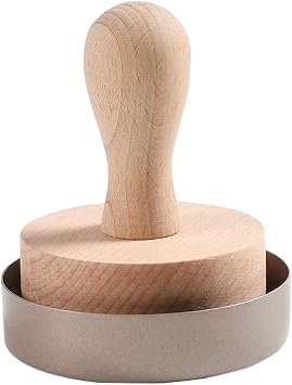 Tart Press Tool Wood Egg Tart Pusher DIY Baking Dough Press Pastry Tamper Wooden Mould, Tool for Home Use