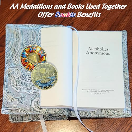 Image of Delicate Sunflower 9 Year Sobriety Coin - Nine Year Recovery Butterfly AA Coins - One Day at A Time NA HA AA Chips and Medallions - 1-40 Years Living Clean Alcoholics Anonymous Gifts for Men Women