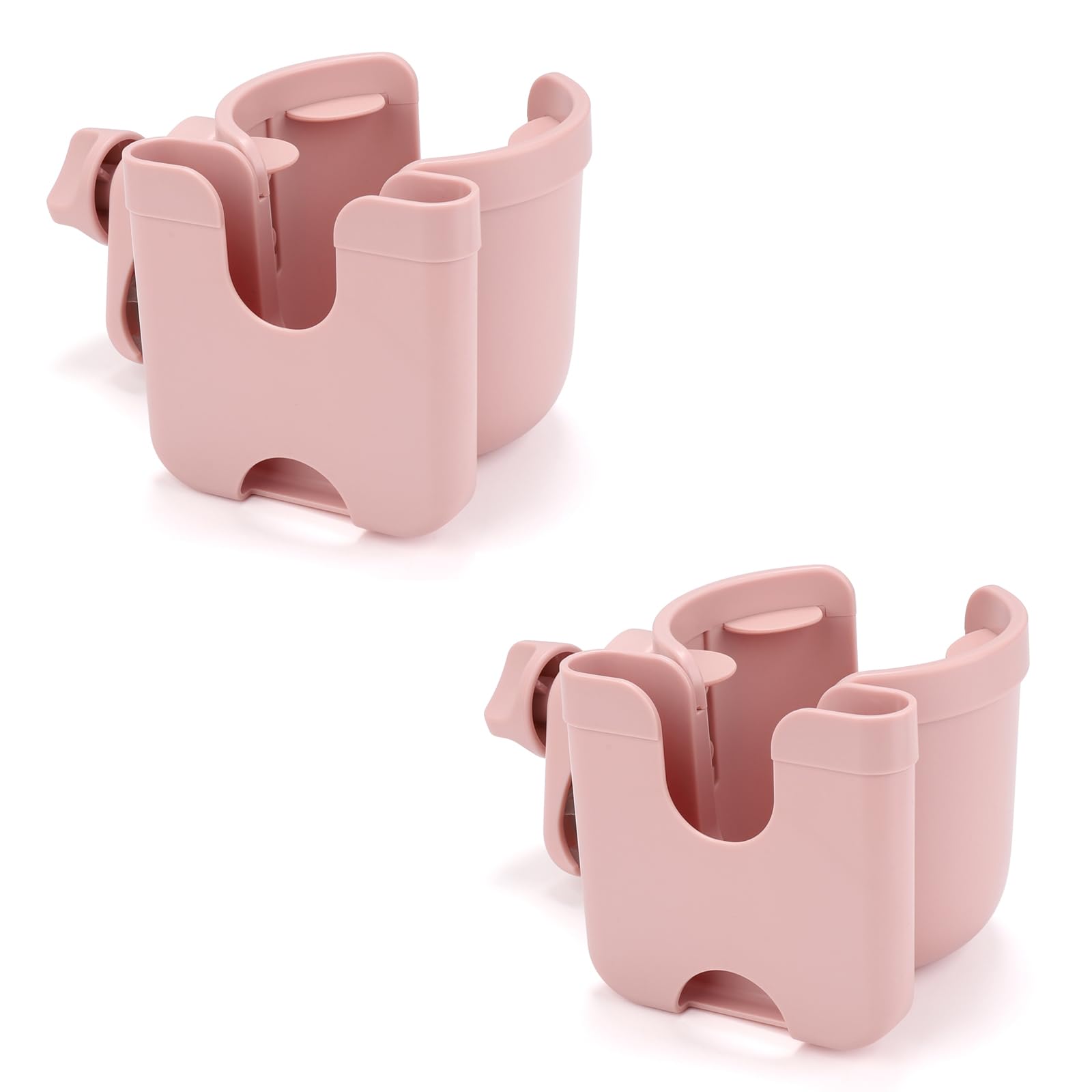 Accmor Stroller Cup Holder with Phone Holder, Bike Cup Holder, Universal Cup Holder for Uppababy Nuna Strollers, 2-in-1 Drinks Holder for Walker, Wheelchair, Scooter