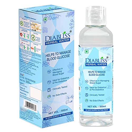Diabliss Herbal Water to Manage Blood Glucose for Diabetics & Prediabetics! Clinically Tested No Side Effects Lowers HbA1c, Lipids, Fasting & Post Meal Blood Sugar Levels – Diabetes Diabliss Herbal Water to Manage Blood Glucose for Diabetics & Prediabetics! Clinically Tested No Side Effects Lowers HbA1c, Lipids, Fasting & Post Meal Blood Sugar Levels – Diabetes