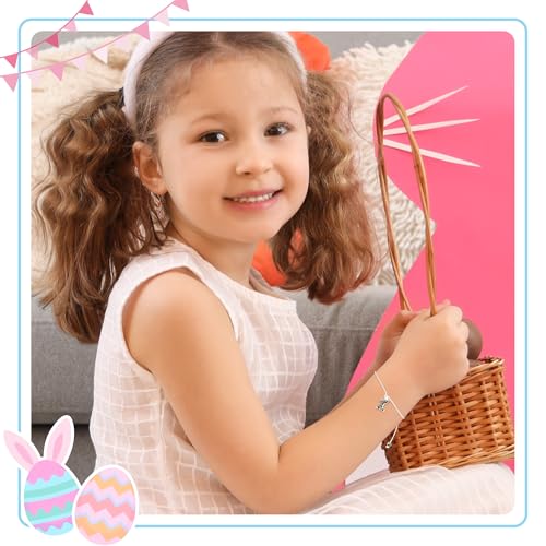 BAYLAY Easter Gifts for Kids Girls Women, 3/5 Pcs Bunny Bracelets Easter Basket Essentials Stuffers Gifts for Kids Teens Adults4