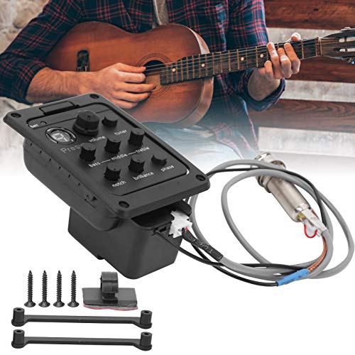 Guitar Volume Control, Guitar Tuner Equalizer Acoustic Piezo Pick Pickup Musical Instrument Accessories Acoustic Guitar Pickup #TOP4