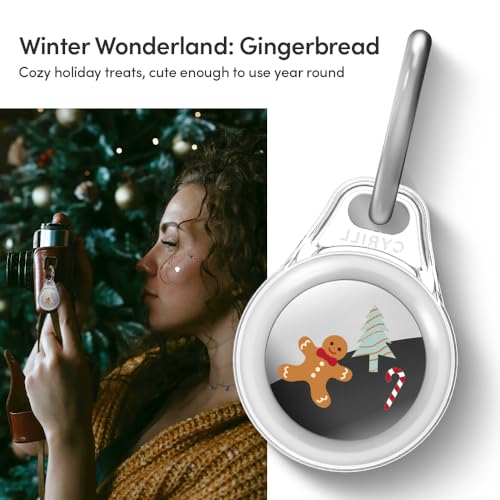Image of CYRILL Shine with Key Ring Designed for AirTag Case (2021) - Parent, Crystal Clear Gingerbread