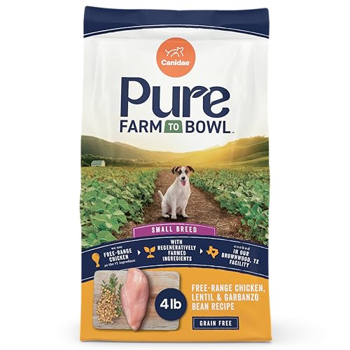 Canidae Pure Farm to Bowl Small Breed Free-Range Chicken Lentil & Garbanzo Bean Recipe 4 lbs.