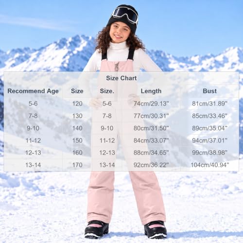 fartey Snowsuit Kids One Piece Ski SnowSuit Waterproof Insulated Snow Bibs - image 6