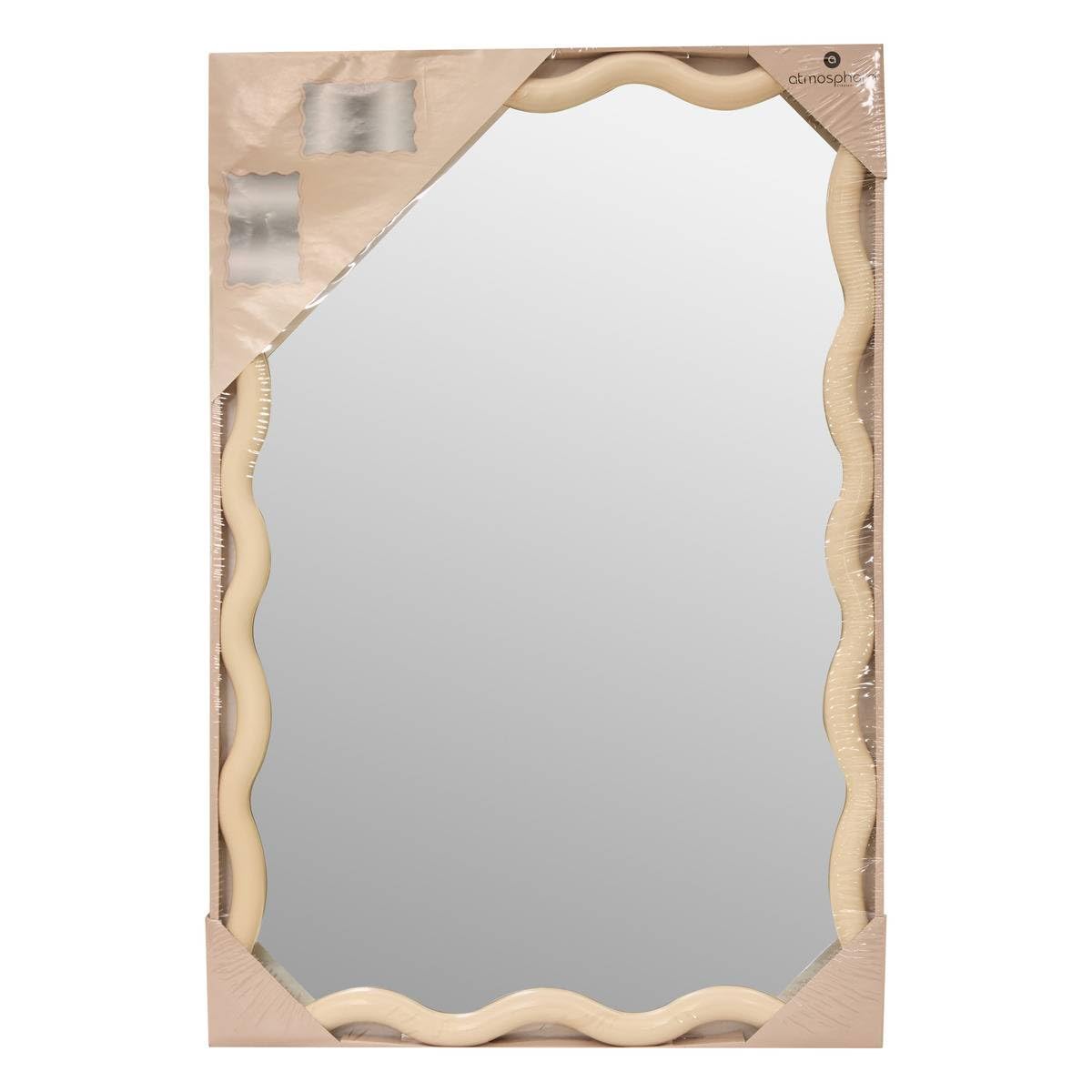 ATMOSPHERA CREATEUR D'INTERIEUR - Specchio a onda beige judy 60x38cm