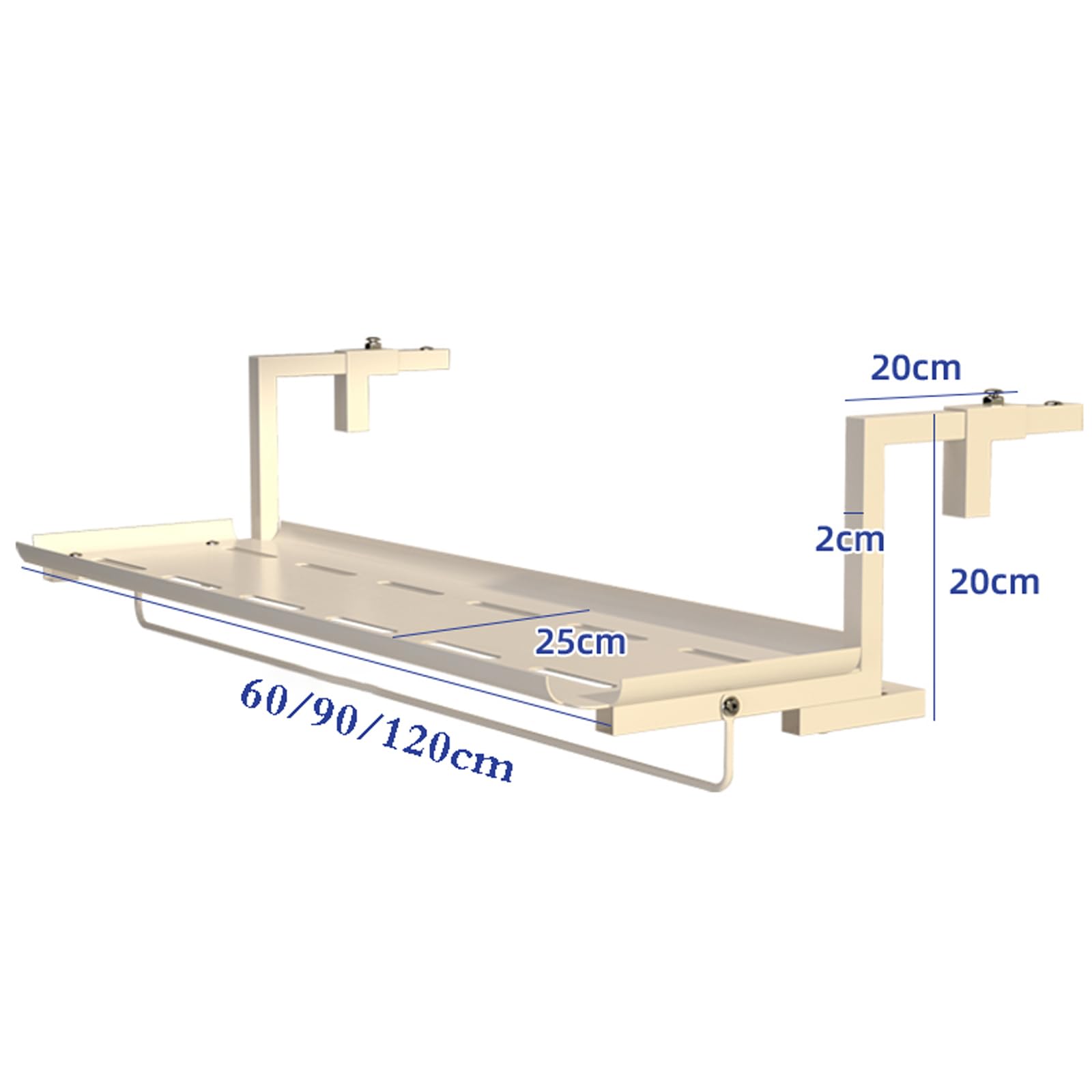 BalkongeläNder HäNgetisch,BalkonhäNgetisch,HäNgetisch Balkon Terrasse Metall,Balkontisch Zums EinhäNgen,HäNgender Balkontisch FüR Garten,Stabile TragfäHigkeit,FüR GeläNder