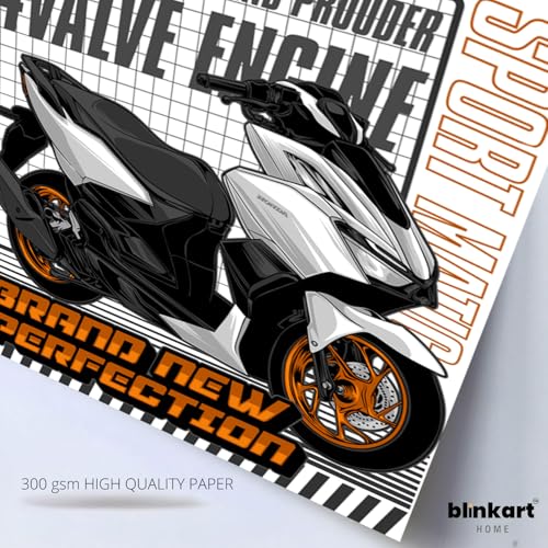 Image of BLINKART Honda Vario 160Car Posters Sticker Gift Items for Boys Room Wall Decor || Comes with Double-Sided Tape|| Decoration Bedroom Living Room Office Studio Decor | 12x18 In (A3) - CAR-312