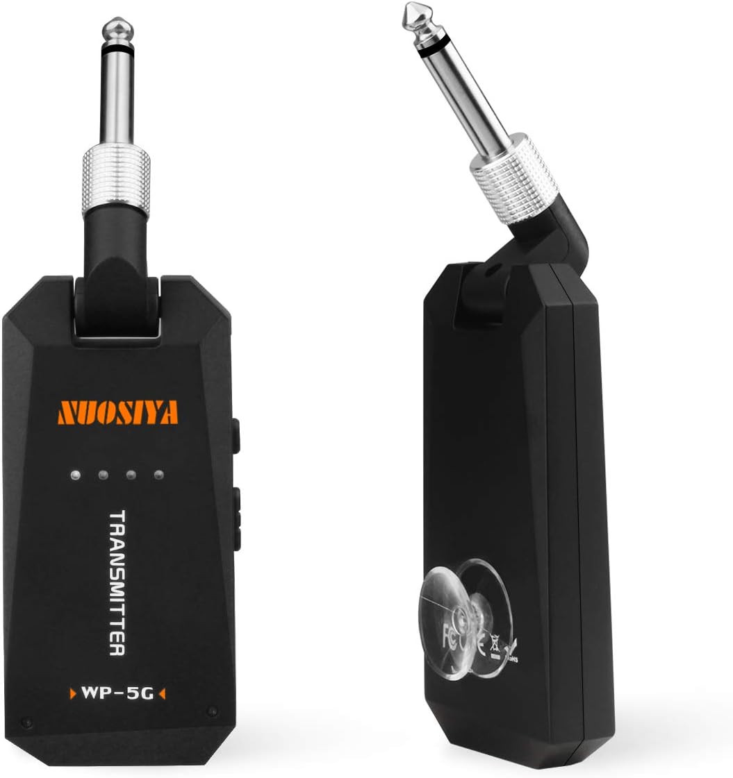 Wireless Guitar Transmitter Receiver, NUOSIYA 5.8GHZ Guitar Wireless System, for