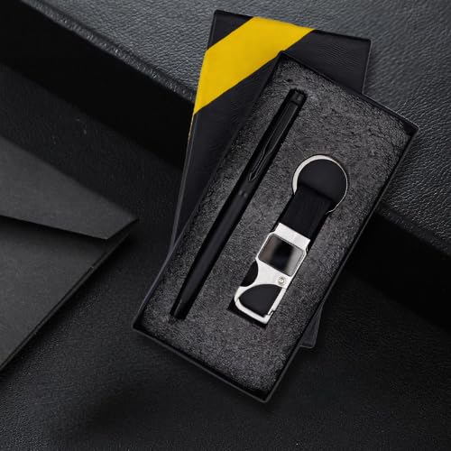 Image of Personalized Metal Ball Pen & Keychain Gift Combo 2 in 1 For Brother-Sister Special Occasion Corporate Gifting (Black)