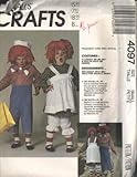 Mccalls 4097, Sewing Pattern, for Costumes, Raggedy Ann and Andy Adult Small
