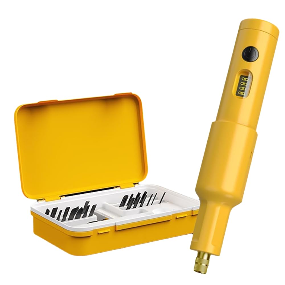 muqeu Electric Wood Engraving Machine Rechargeable Portable Handheld Electric Chisel Wood Cutter with 20PCS Replaceable Blades