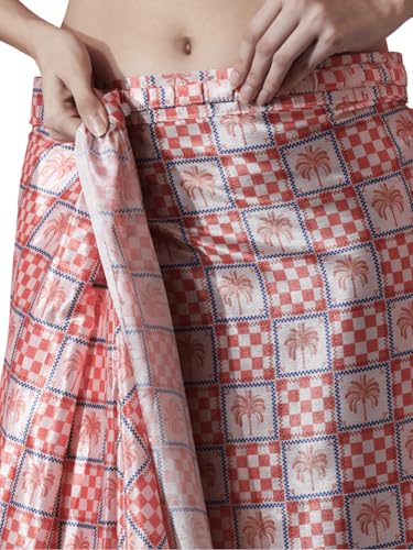 Sari indien drapé imprimé vêtement traditionnel femme chinnon