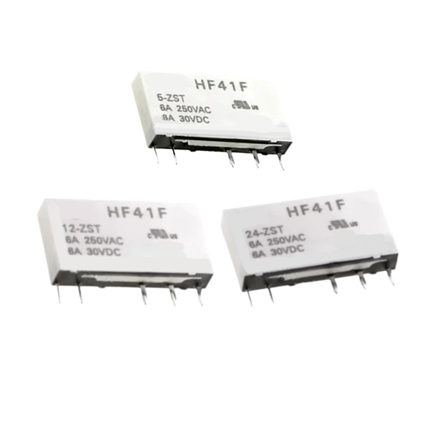 NWPNLXEA 2PCS HF41F 005 012 024-HST 4pin HF41F5V 12V 24V-ZST 5PIN 6A Power Relay