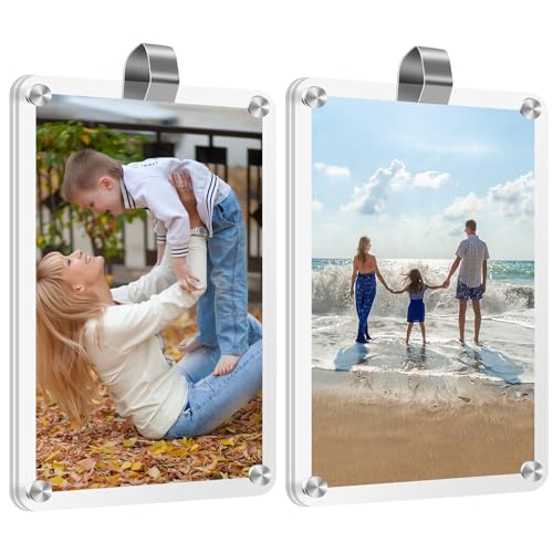 XMALL 2Pcs Car Picture Holder Suitable for car Visor Universal for Any Vehicle Model Show Personal or Family Photos Great Gift for Drivers Car Accessories Polaroid Photo Frame 3.5X2.4