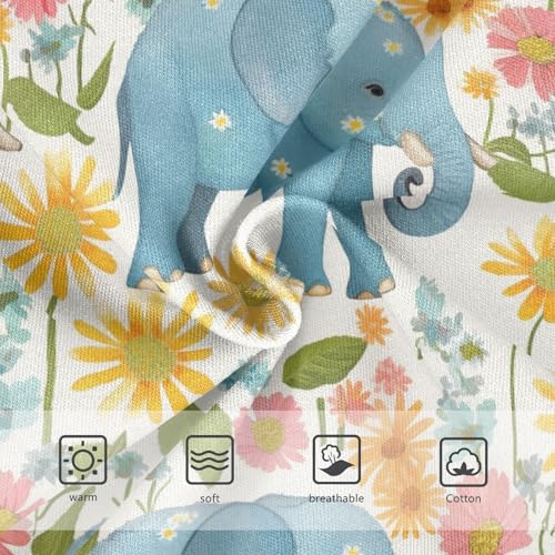 Wusikd Elephants Girls' Underwear Cotton Colorful Daisies Girls Briefs Soft Toddler Underwear 2T3