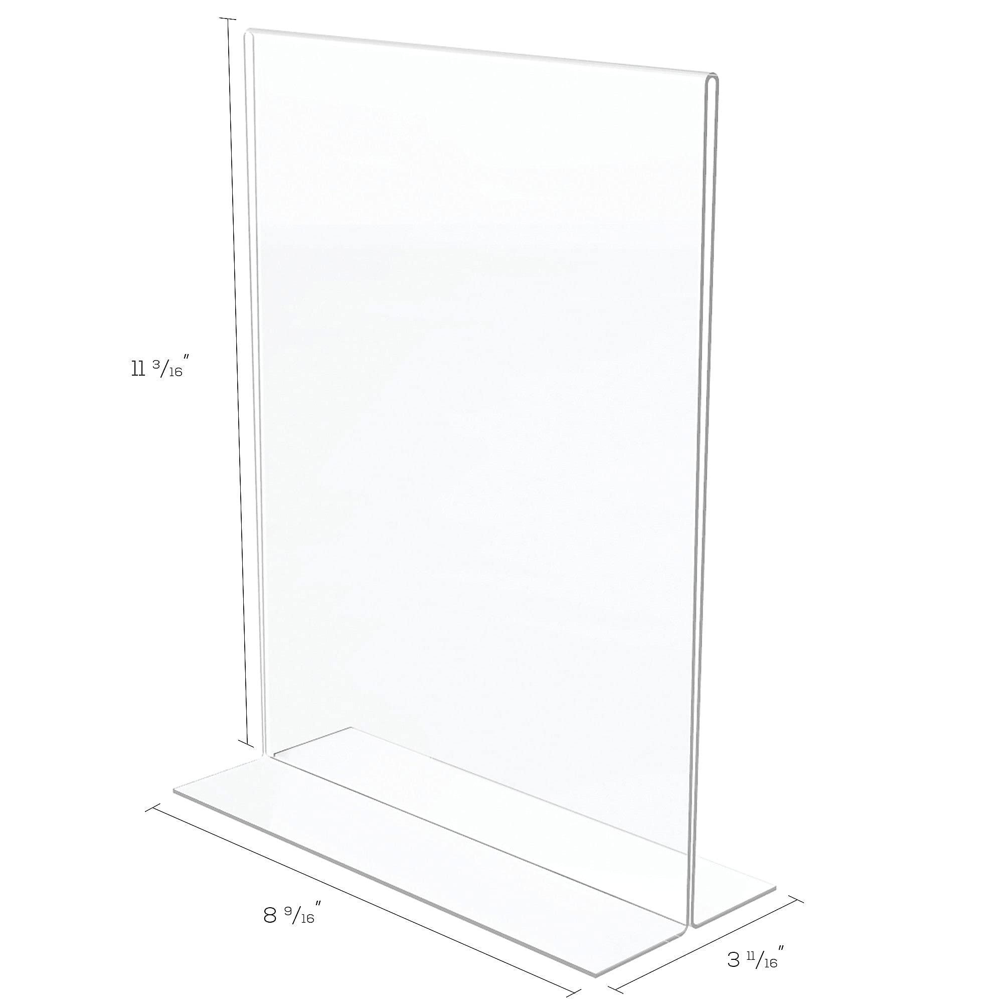 Classic Image Exhibidor Soporte para Carteles de Doble Cara, 8 1/2 x 11 pulgadas, 12 unidades